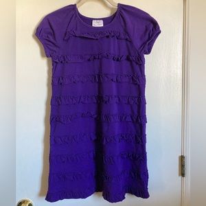 Hanna Andersson Purple Short Sleeve Tiered Ruffle Dress #IB
